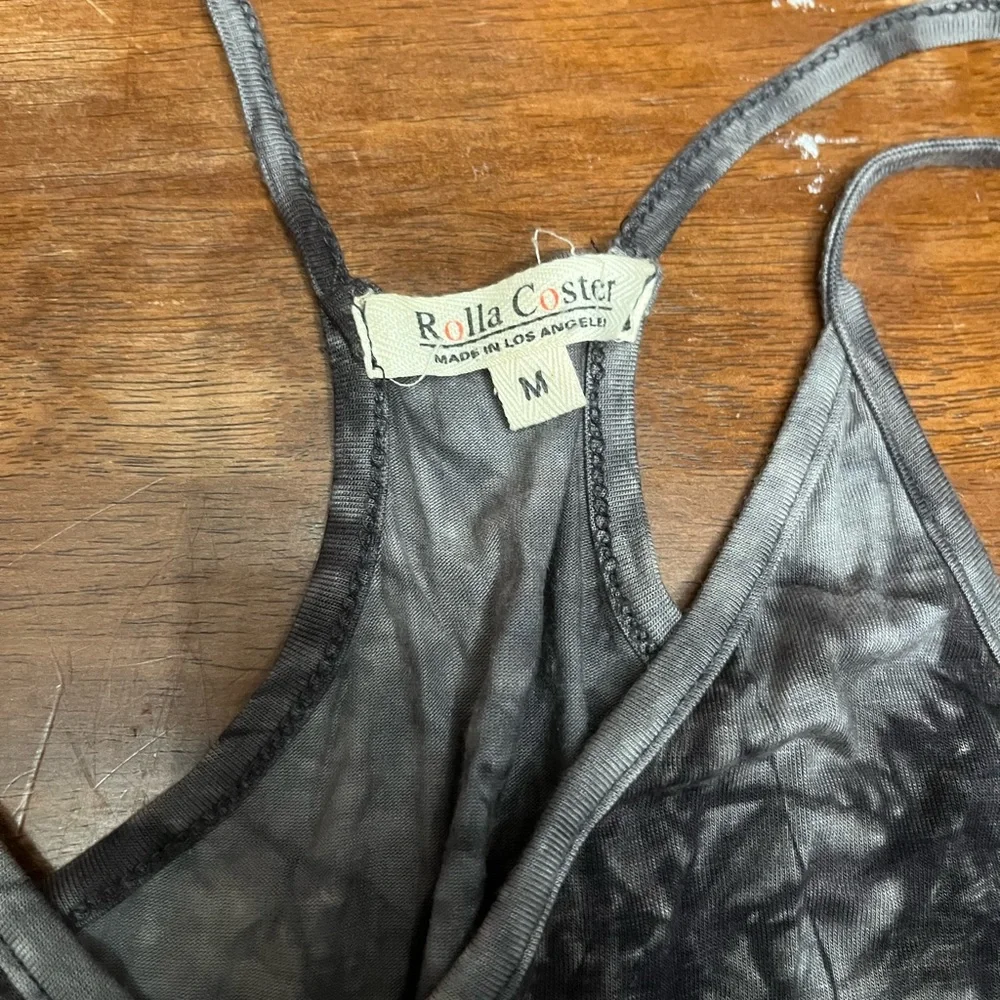 gray tie dye romper - Picture 3 of 4